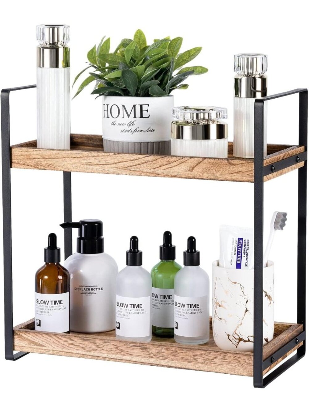 New 2-Tier Bathroom Counter Organizer 13.2 inch Vanity Coffee Bar Tray Shelf